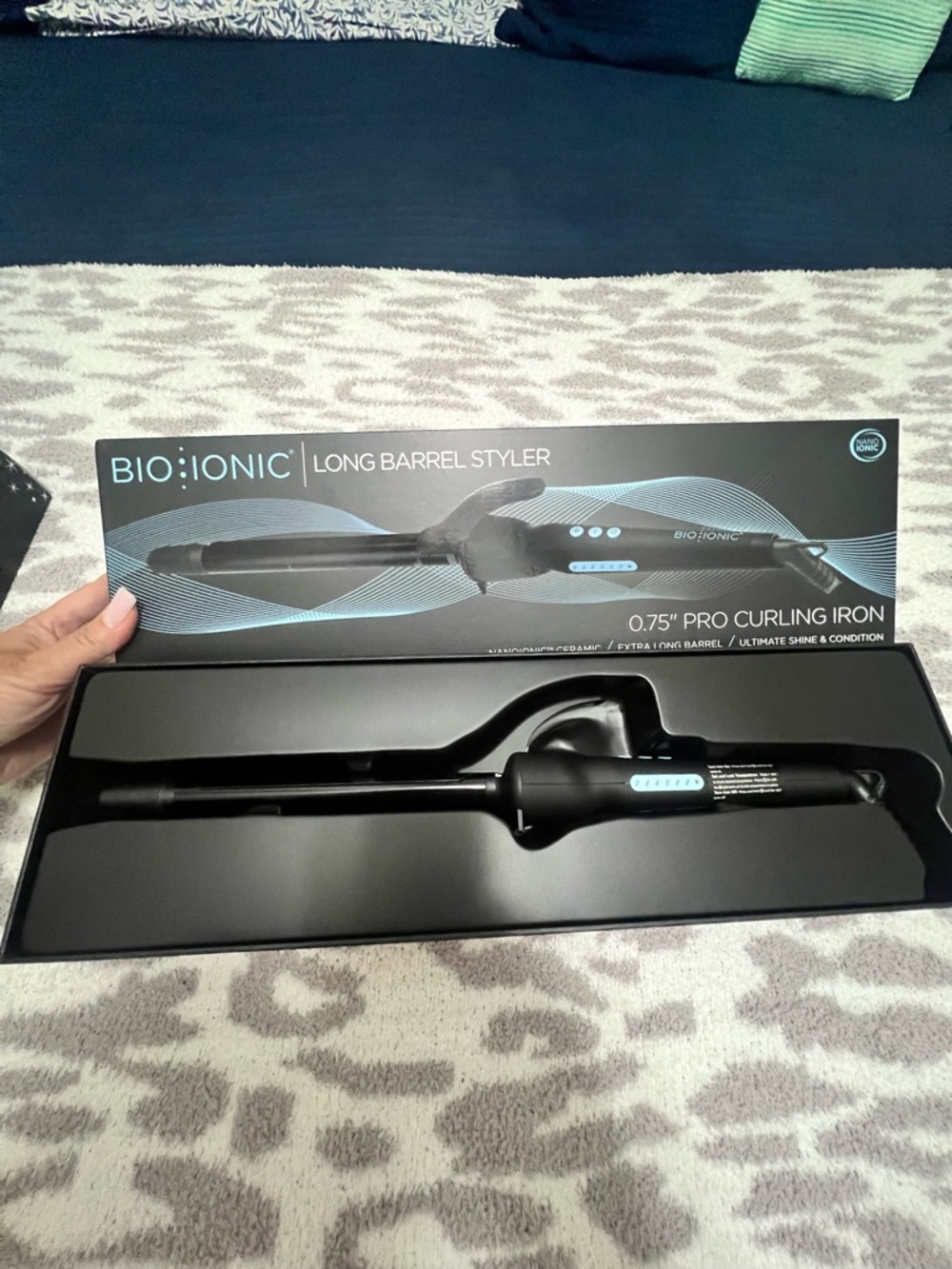 Bio Ionic 0.75" Pro Long Barrel Curling Iron - Black